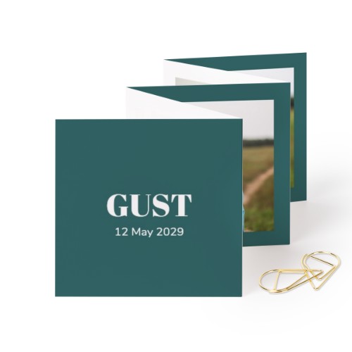 Grusskarte 10-seitig mit goldfarbene Klammern - 12 Stk. (8 x 8 cm) Grusskarte 10-seitig mit goldfarbene Klammern - 12 Stk. (8 x 8 cm)