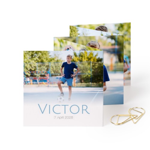 Fold out photo card Square Gold paperclip - set of 12 (8 x 8 cm) Fold out photo card Square Gold paperclip - set of 12 (8 x 8 cm)