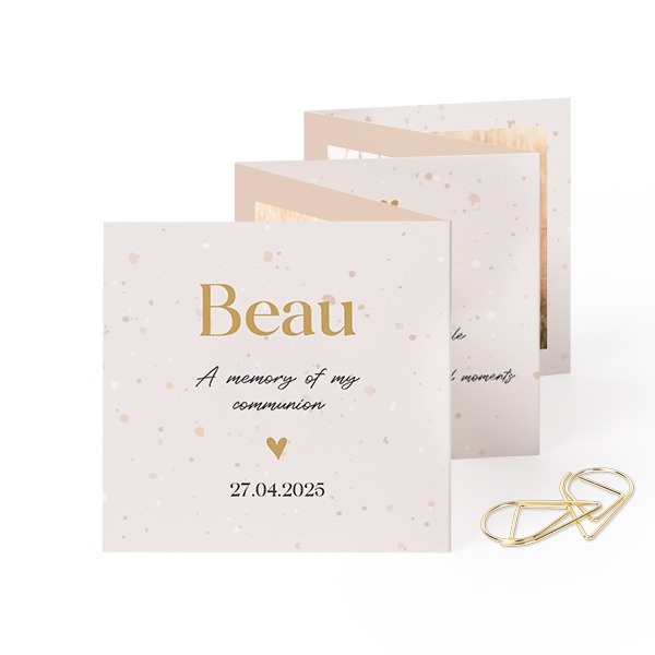 Portfoliokaart Vierkant Gouden Paperclip (set van 12) (8 x 8 cm)