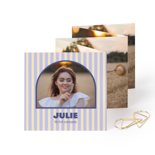 Fold out photo card Square Gold paperclip - set of 12 (8 x 8 cm) Fold out photo card Square Gold paperclip - set of 12 (8 x 8 cm)