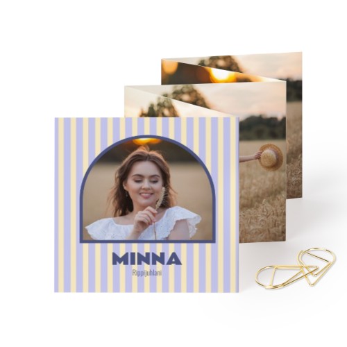 Kuvakortit 10 sivua Neliö Kultaisella pidikkeellä - 12 kpl (8 x 8 cm)