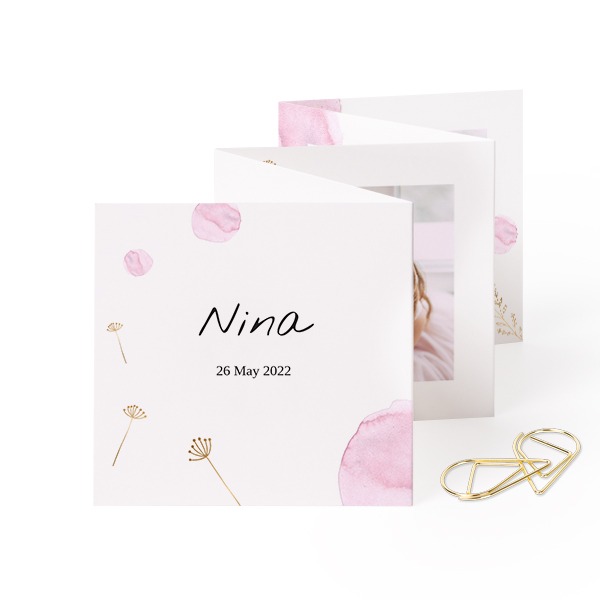 Grusskarte 10-seitig mit goldfarbene Klammern - 12 Stk. (8 x 8 cm) Grusskarte 10-seitig mit goldfarbene Klammern - 12 Stk. (8 x 8 cm)