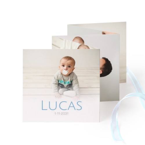 Portfoliokaart Vierkant (Set van 12) Blauw lint (8 x 8 cm) Portfoliokaart Vierkant (Set van 12) Blauw lint (8 x 8 cm)