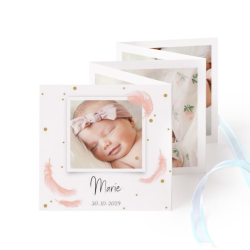 Fold out photo card Square Blue ribbon - set of 12 (8 x 8 cm) Fold out photo card Square Blue ribbon - set of 12 (8 x 8 cm)