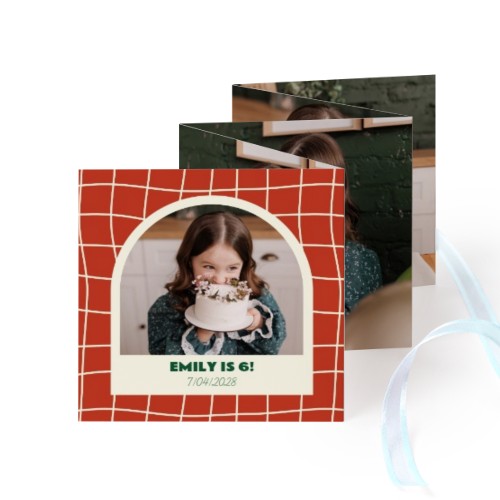 Grusskarte 10-seitig quadratisch Blau Schleife - 12 Stk. (8 x 8 cm) Grusskarte 10-seitig quadratisch Blau Schleife - 12 Stk. (8 x 8 cm)