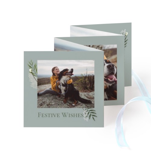 Carte portfolio Carré (lot de 12) ruban Bleu (8 x 8 cm) Carte portfolio Carré (lot de 12) ruban Bleu (8 x 8 cm)