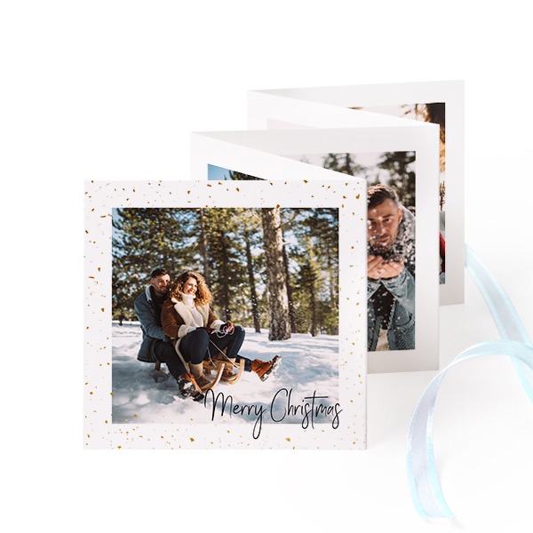 Zigzag fotokaartje Vierkant Blauw lint - Set van 12 (8 x 8 cm) Zigzag fotokaartje Vierkant Blauw lint - Set van 12 (8 x 8 cm)