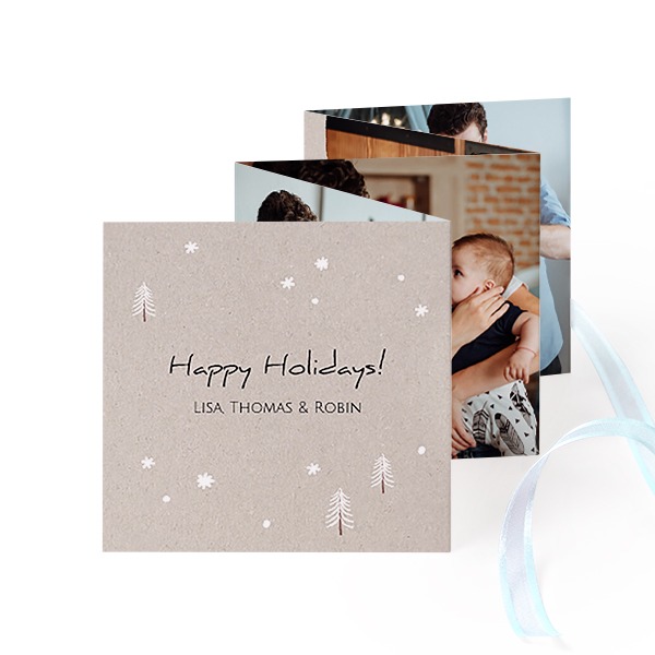 Carte portfolio Carré (lot de 12) ruban Bleu (8 x 8 cm) Carte portfolio Carré (lot de 12) ruban Bleu (8 x 8 cm)