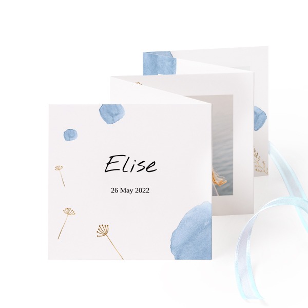 Portfoliokaart Vierkant (Set van 12) Blauw lint (8 x 8 cm) Portfoliokaart Vierkant (Set van 12) Blauw lint (8 x 8 cm)