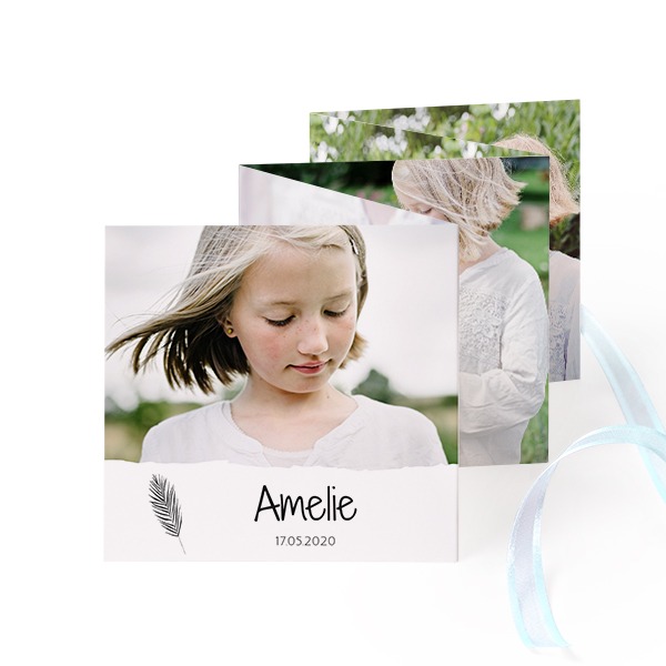 Portfoliokaart Vierkant (Set van 12) Blauw lint (8 x 8 cm) Portfoliokaart Vierkant (Set van 12) Blauw lint (8 x 8 cm)