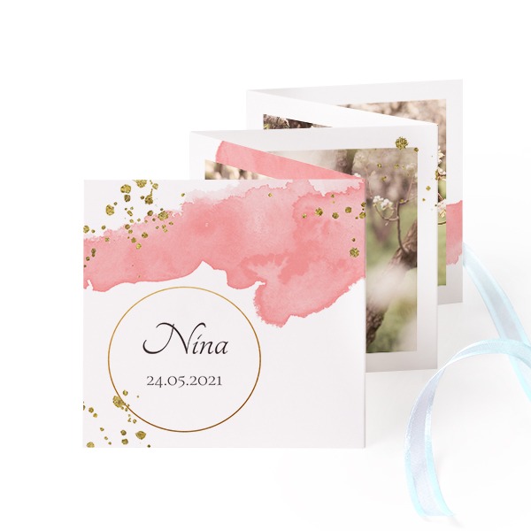 Portfoliokaart Vierkant (Set van 12) Blauw lint (8 x 8 cm) Portfoliokaart Vierkant (Set van 12) Blauw lint (8 x 8 cm)
