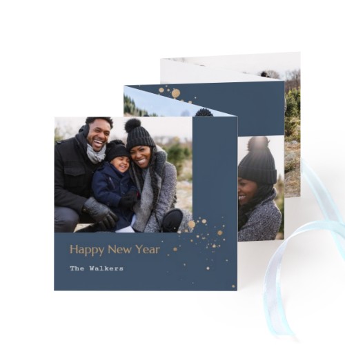 Carte portfolio Carré (lot de 12) ruban Bleu (8 x 8 cm) Carte portfolio Carré (lot de 12) ruban Bleu (8 x 8 cm)