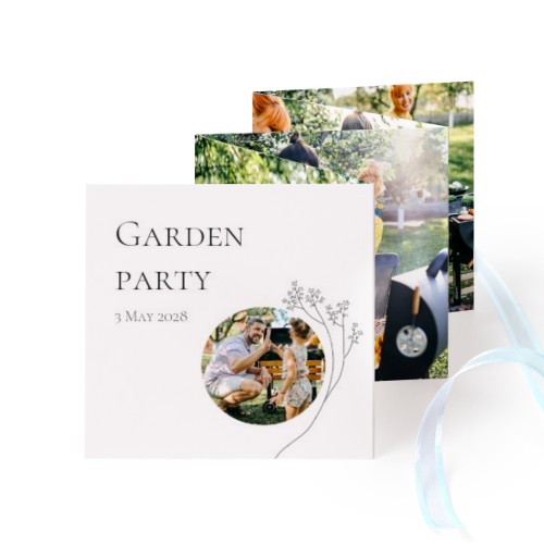 Fotokort 10 sider Kvadrat Blå bånd - 12 stk (8 x 8 cm) Fotokort 10 sider Kvadrat Blå bånd - 12 stk (8 x 8 cm)