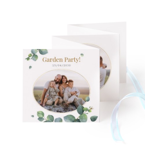 Carte portfolio Carré (lot de 12) ruban Bleu (8 x 8 cm) Carte portfolio Carré (lot de 12) ruban Bleu (8 x 8 cm)