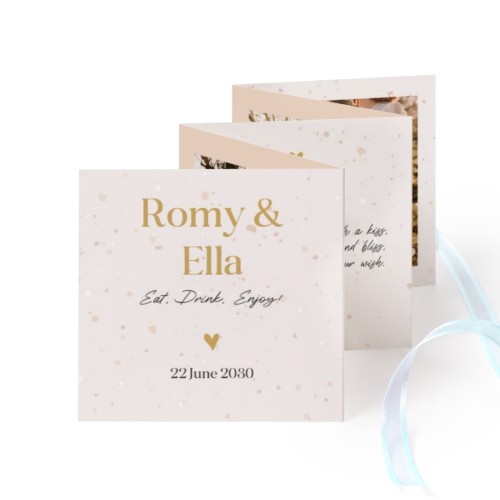 Carte portfolio Carré (lot de 12) ruban Bleu (8 x 8 cm) Carte portfolio Carré (lot de 12) ruban Bleu (8 x 8 cm)