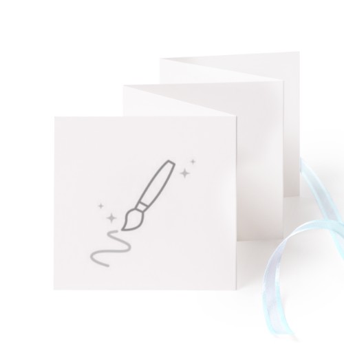 Fold out photo card Square Blue ribbon - set of 12 (8 x 8 cm) Fold out photo card Square Blue ribbon - set of 12 (8 x 8 cm)