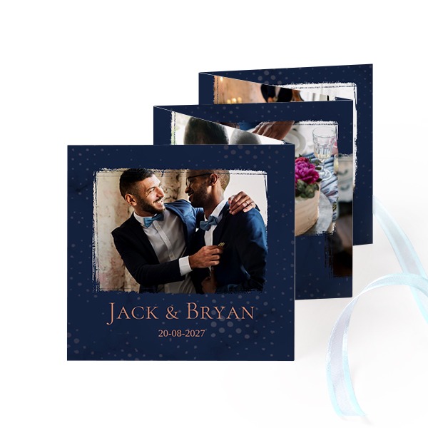 Portfoliokaart Vierkant (Set van 12) Blauw lint (8 x 8 cm) Portfoliokaart Vierkant (Set van 12) Blauw lint (8 x 8 cm)