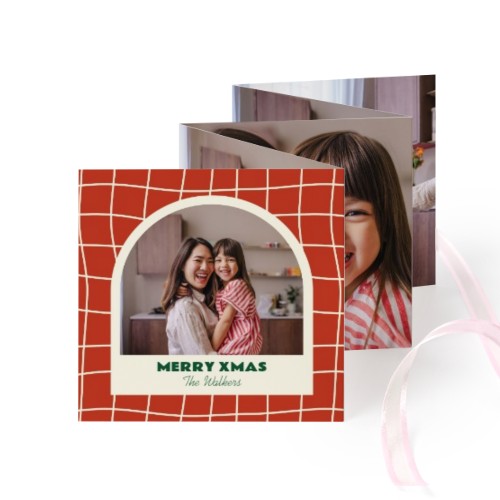 Carte portfolio Carré (lot de 12) ruban rose (8 x 8 cm) Carte portfolio Carré (lot de 12) ruban rose (8 x 8 cm)