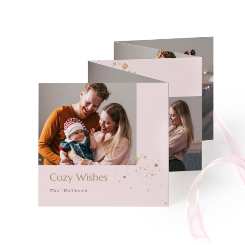 Zigzag fotokaartje Vierkant Roze lint - Set van 12 (8 x 8 cm) Zigzag fotokaartje Vierkant Roze lint - Set van 12 (8 x 8 cm)