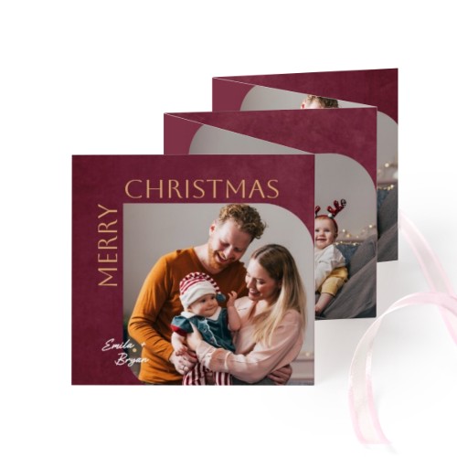 Portfoliokaart Vierkant (Set van 12) Roze lint (8 x 8 cm) Portfoliokaart Vierkant (Set van 12) Roze lint (8 x 8 cm)