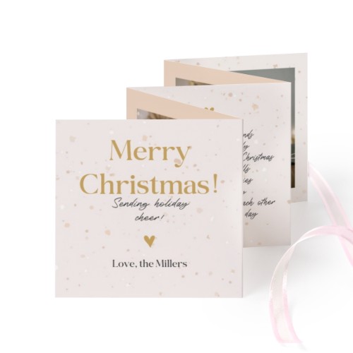 Carte portfolio Carré (lot de 12) ruban rose (8 x 8 cm) Carte portfolio Carré (lot de 12) ruban rose (8 x 8 cm)