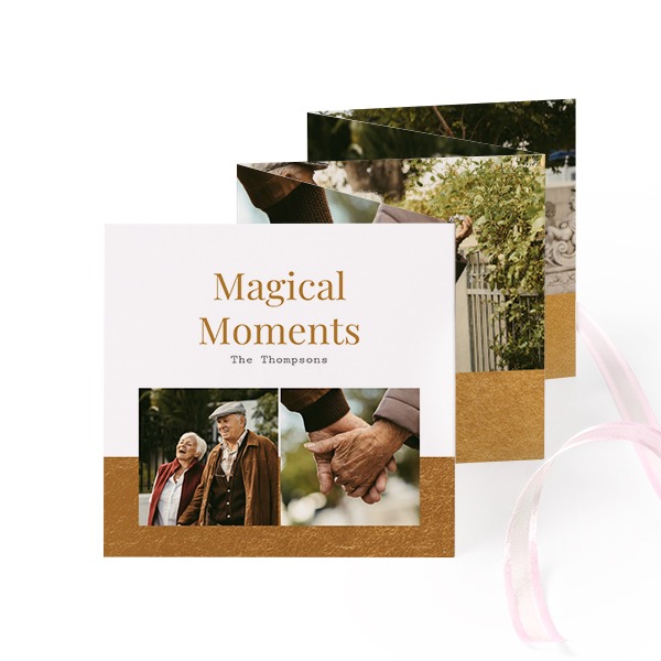 Portfoliokaart Vierkant (Set van 12) Roze lint (8 x 8 cm) Portfoliokaart Vierkant (Set van 12) Roze lint (8 x 8 cm)