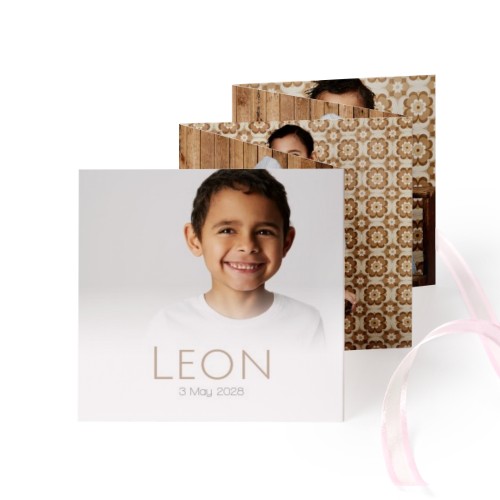 Portfoliokaart Vierkant (Set van 12) Roze lint (8 x 8 cm) Portfoliokaart Vierkant (Set van 12) Roze lint (8 x 8 cm)