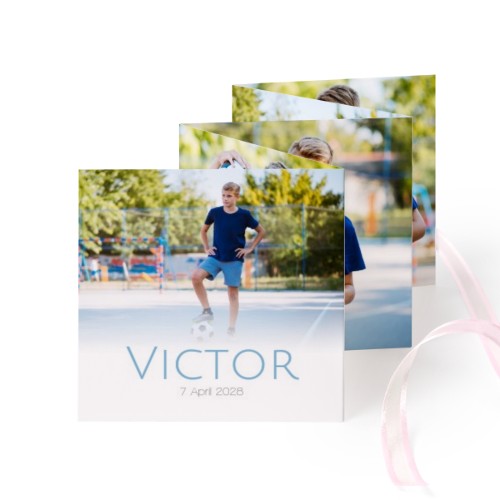 Fold out photo card Square Pink ribbon - set of 12 (8 x 8 cm) Fold out photo card Square Pink ribbon - set of 12 (8 x 8 cm)