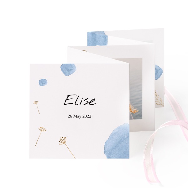 Fold out photo card Square Pink ribbon - set of 12 (8 x 8 cm) Fold out photo card Square Pink ribbon - set of 12 (8 x 8 cm)