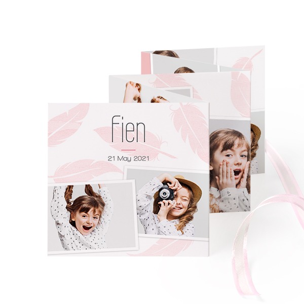 Portfoliokaart Vierkant (Set van 12) Roze lint (8 x 8 cm) Portfoliokaart Vierkant (Set van 12) Roze lint (8 x 8 cm)