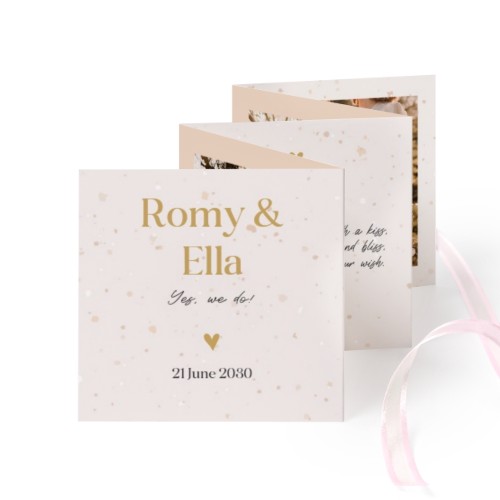 Portfoliokaart Vierkant (Set van 12) Roze lint (8 x 8 cm) Portfoliokaart Vierkant (Set van 12) Roze lint (8 x 8 cm)