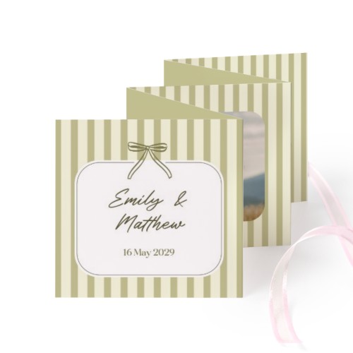 Portfoliokaart Vierkant (Set van 12) Roze lint (8 x 8 cm) Portfoliokaart Vierkant (Set van 12) Roze lint (8 x 8 cm)