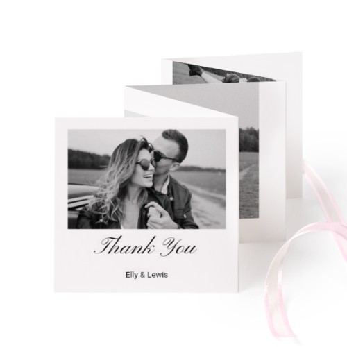 Kuvakortit 10-sivua Neliö Vaaleanpunaista Nauhaa - 12 kpl (8 x 8 cm)