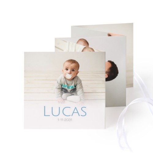 Portfoliokaart Vierkant (Set van 12) Wit lint (8 x 8 cm) Portfoliokaart Vierkant (Set van 12) Wit lint (8 x 8 cm)