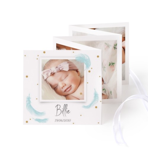 Carte portfolio Carré (lot de 12) ruban blanc (8 x 8 cm) Carte portfolio Carré (lot de 12) ruban blanc (8 x 8 cm)