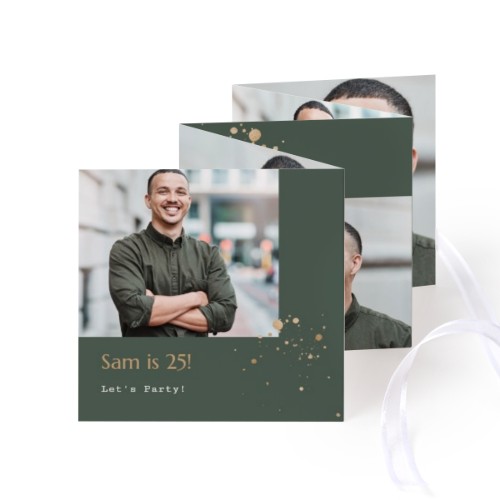 Fold out photo card Square White ribbon - set of 12 (8 x 8 cm) Fold out photo card Square White ribbon - set of 12 (8 x 8 cm)