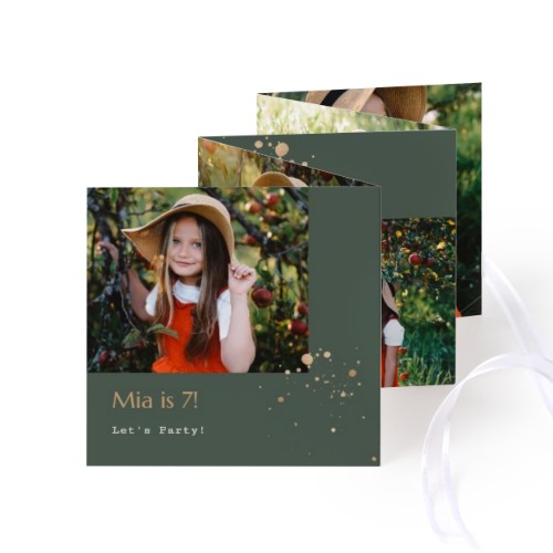 Fold out photo card Square White ribbon - set of 12 (8 x 8 cm) Fold out photo card Square White ribbon - set of 12 (8 x 8 cm)