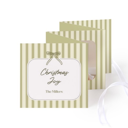 Carte portfolio Carré (lot de 12) ruban blanc (8 x 8 cm) Carte portfolio Carré (lot de 12) ruban blanc (8 x 8 cm)