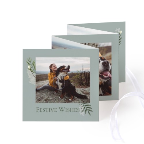 Fotokort 10 sidor Kvadratisk Vitt band - 12 st (8 x 8 cm)