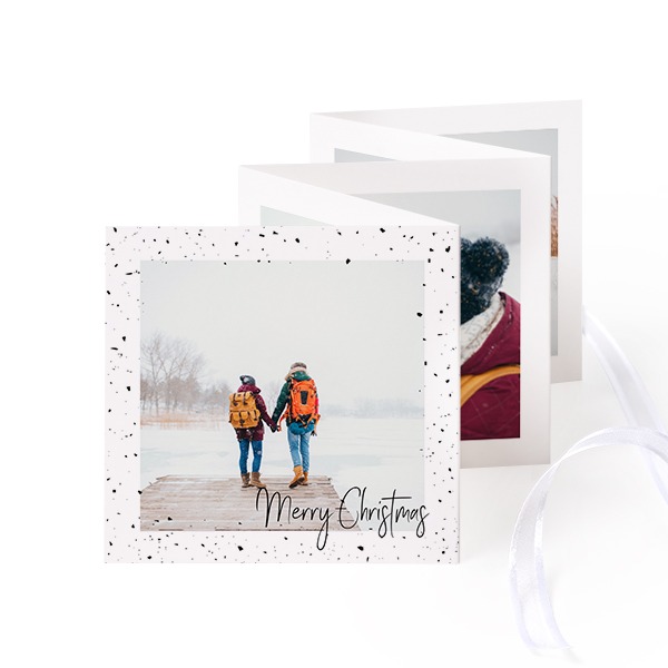 Zigzag fotokaartje Vierkant Wit lint - Set van 12 (8 x 8 cm) Zigzag fotokaartje Vierkant Wit lint - Set van 12 (8 x 8 cm)