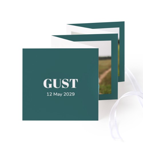 Fold out photo card Square White ribbon - set of 12 (8 x 8 cm) Fold out photo card Square White ribbon - set of 12 (8 x 8 cm)