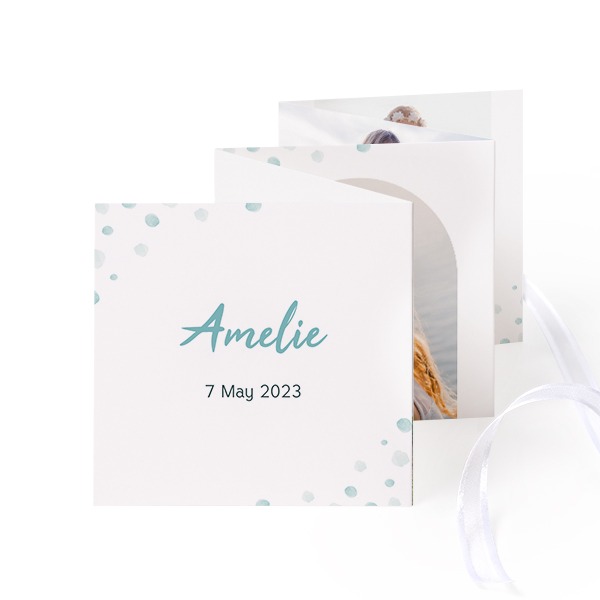 Portfoliokaart Vierkant (Set van 12) Wit lint (8 x 8 cm) Portfoliokaart Vierkant (Set van 12) Wit lint (8 x 8 cm)
