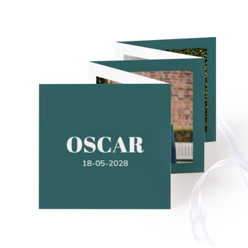 Fotokort 10 sidor Kvadratisk Vitt band - 12 st (8 x 8 cm)