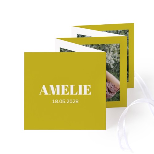 Kuvakortit 10-sivua Neliö Valkoista Nauhaa - 12 kpl (8 x 8 cm)