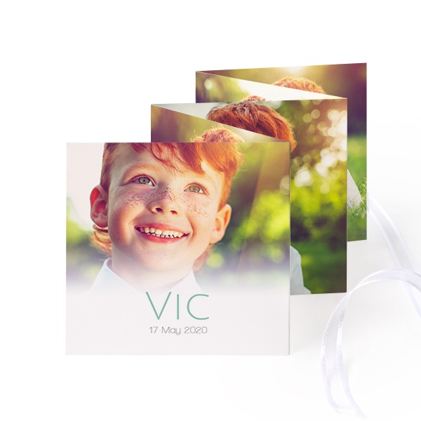 Fotokort 10 sidor Kvadratisk Vitt band - 12 st (8 x 8 cm)