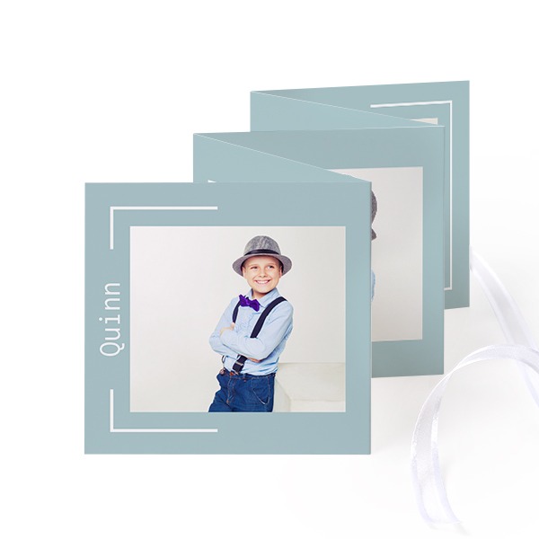 Fold out photo card Square White ribbon - set of 12 (8 x 8 cm) Fold out photo card Square White ribbon - set of 12 (8 x 8 cm)