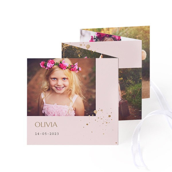 Fotokort 10 sidor Kvadratisk Vitt band - 12 st (8 x 8 cm)