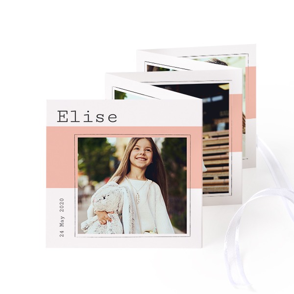 Zigzag fotokaartje Vierkant Wit lint - Set van 12 (8 x 8 cm) Zigzag fotokaartje Vierkant Wit lint - Set van 12 (8 x 8 cm)