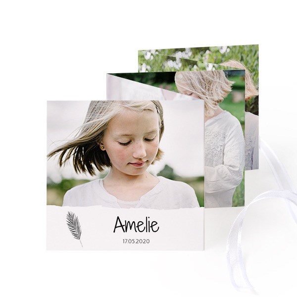 Portfoliokaart Vierkant (Set van 12) Wit lint (8 x 8 cm) Portfoliokaart Vierkant (Set van 12) Wit lint (8 x 8 cm)