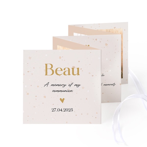 Fotokort 10 sider Kvadratisk Hvitt bånd - 12 stk (8 x 8 cm)